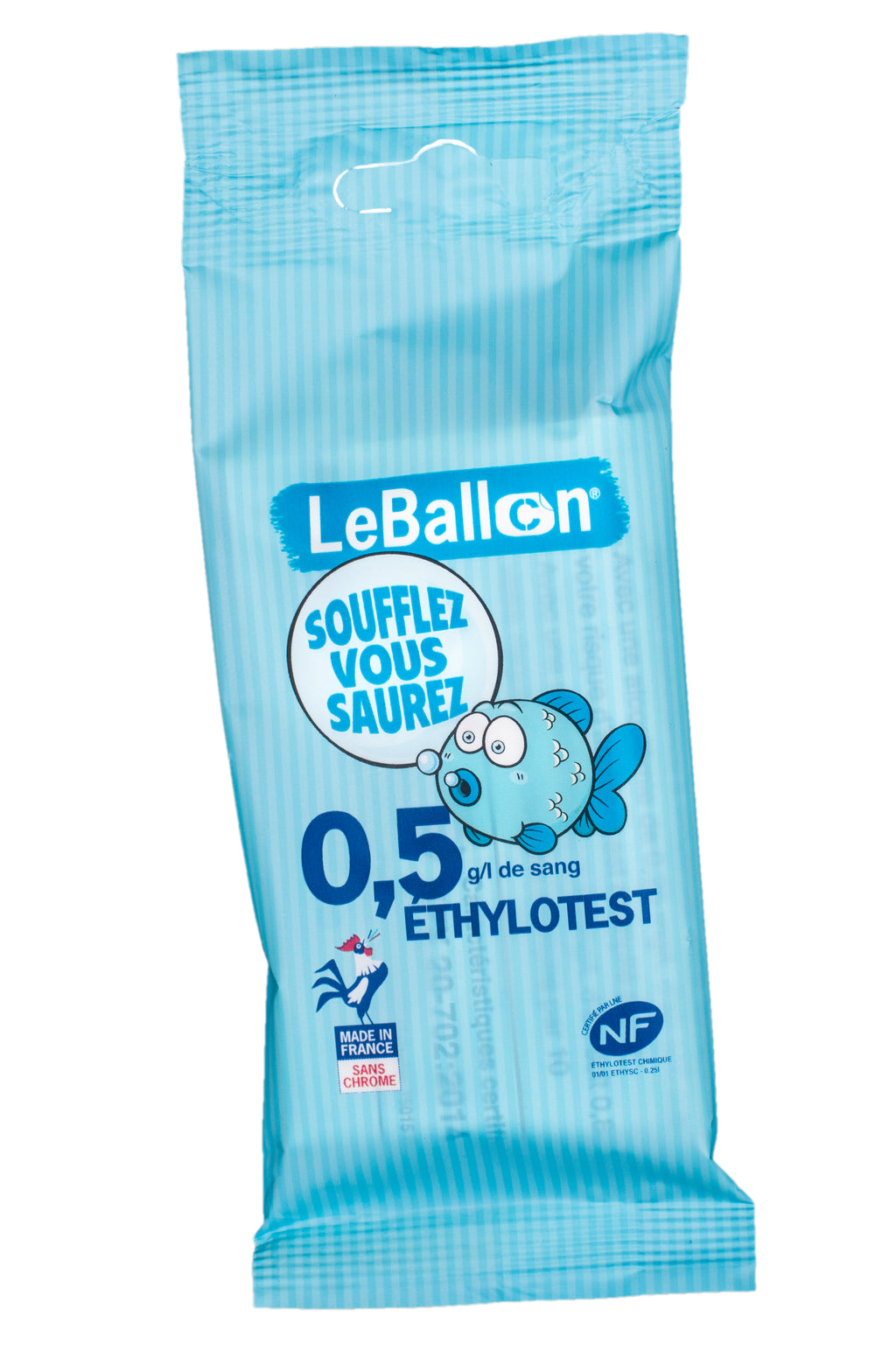 Éthylotests à Usage Unique Taux 0,5 Trou Européen